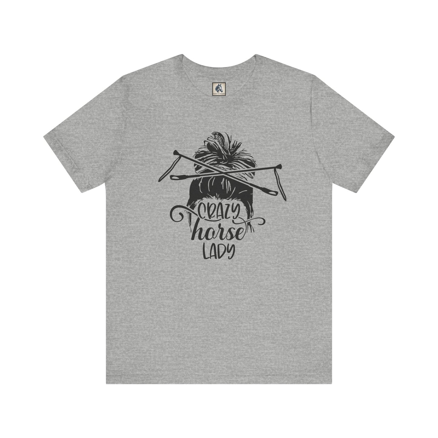 Crazy Horse Lady Unisex Tee, Perfect for Horse Lovers, Gifts for Equestrians, Funny Animal Shirt, Birthday Gift for Her