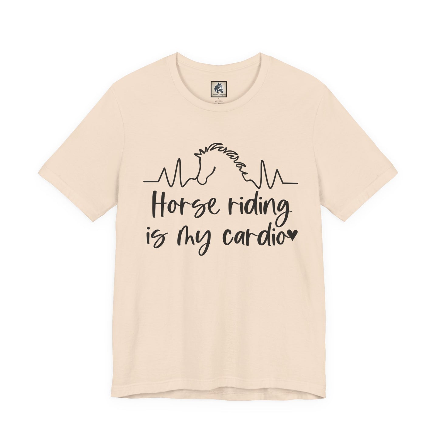 Horse Riding Is My Cardio Unisex Tee, Perfect Gift for Equestrians, Horse Lover T-Shirt, Funny Horse Riding Apparel, Casual Cowgirl Shirt