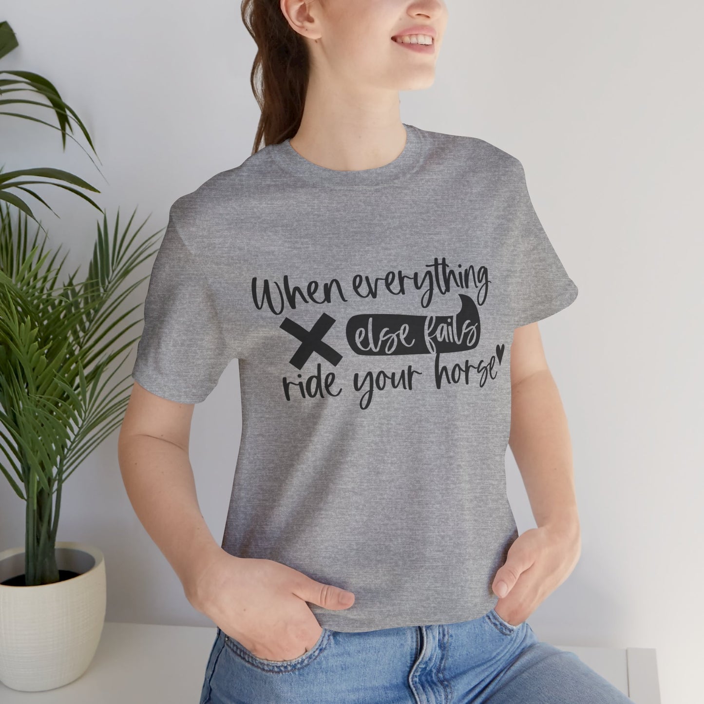 Horse Lover's Inspirational Tee - Perfect for Equestrians, Casual Wear, Gifts for Riders, Motivational T-Shirt, Horseback Riding Apparel