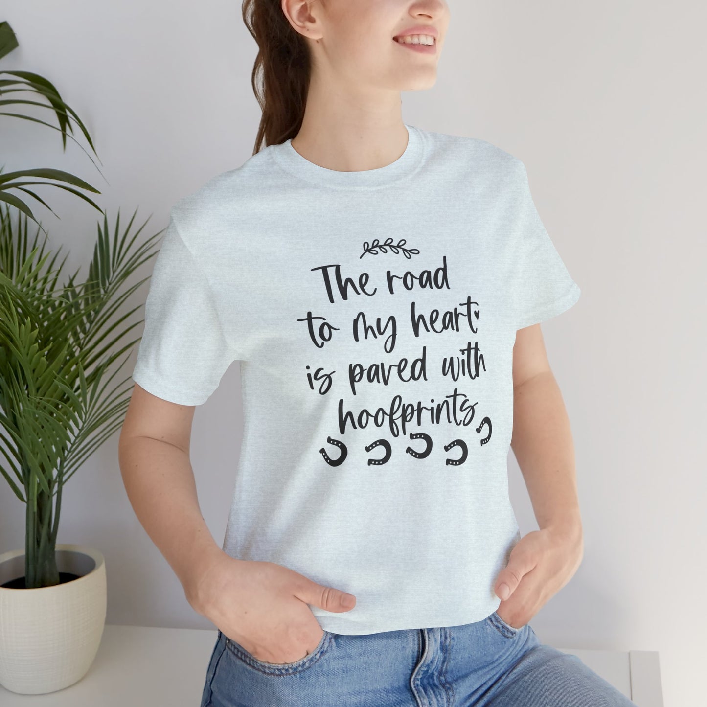 Heartfelt Hoofprints Tee - Jersey Shirt, Gift for Animal Lovers, Cute Farm Apparel, Hoof Prints Graphic Tee, Country Style T-Shirt