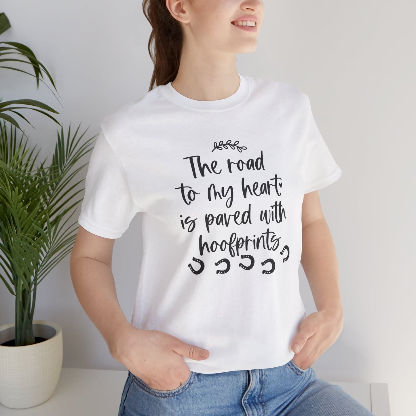 Heartfelt Hoofprints Tee - Jersey Shirt, Gift for Animal Lovers, Cute Farm Apparel, Hoof Prints Graphic Tee, Country Style T-Shirt