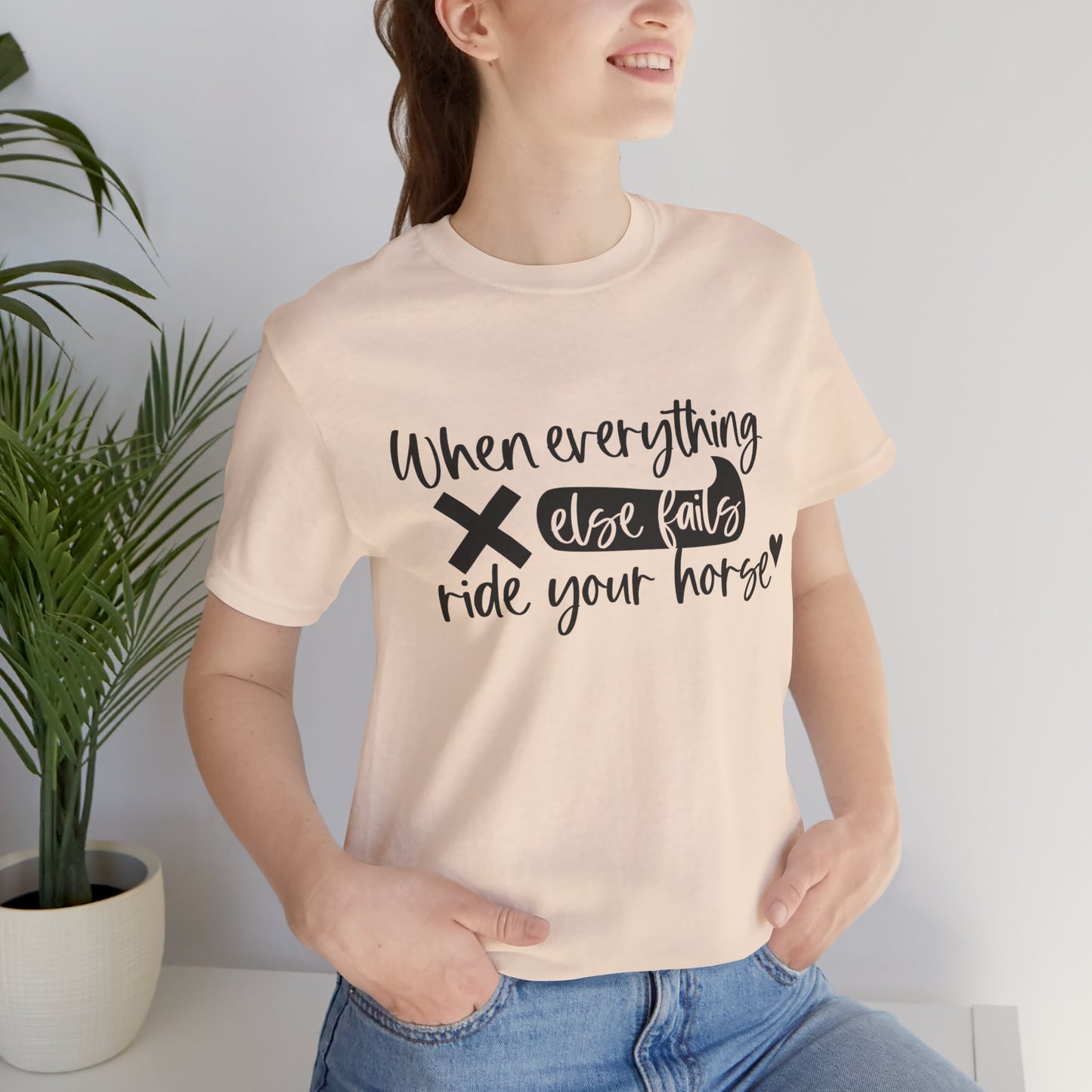 Horse Lover's Inspirational Tee - Perfect for Equestrians, Casual Wear, Gifts for Riders, Motivational T-Shirt, Horseback Riding Apparel