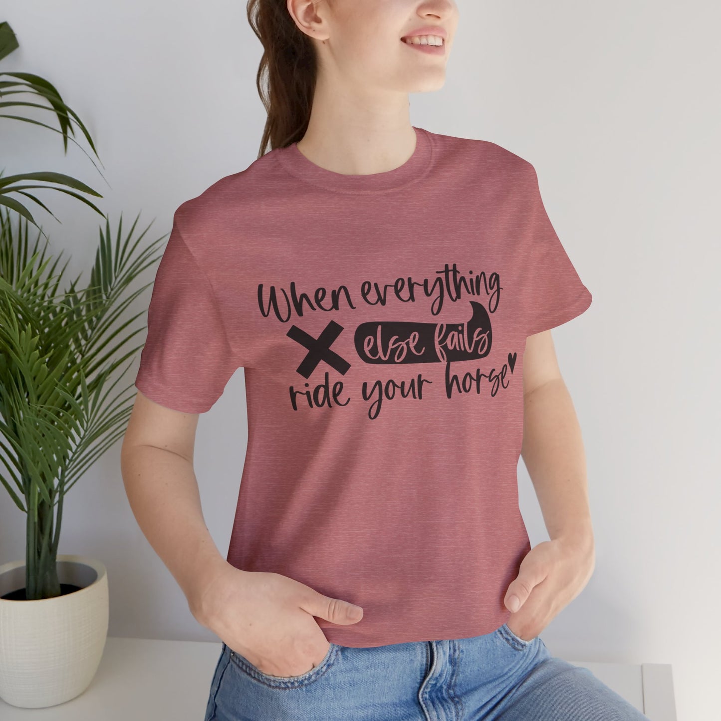 Horse Lover's Inspirational Tee - Perfect for Equestrians, Casual Wear, Gifts for Riders, Motivational T-Shirt, Horseback Riding Apparel
