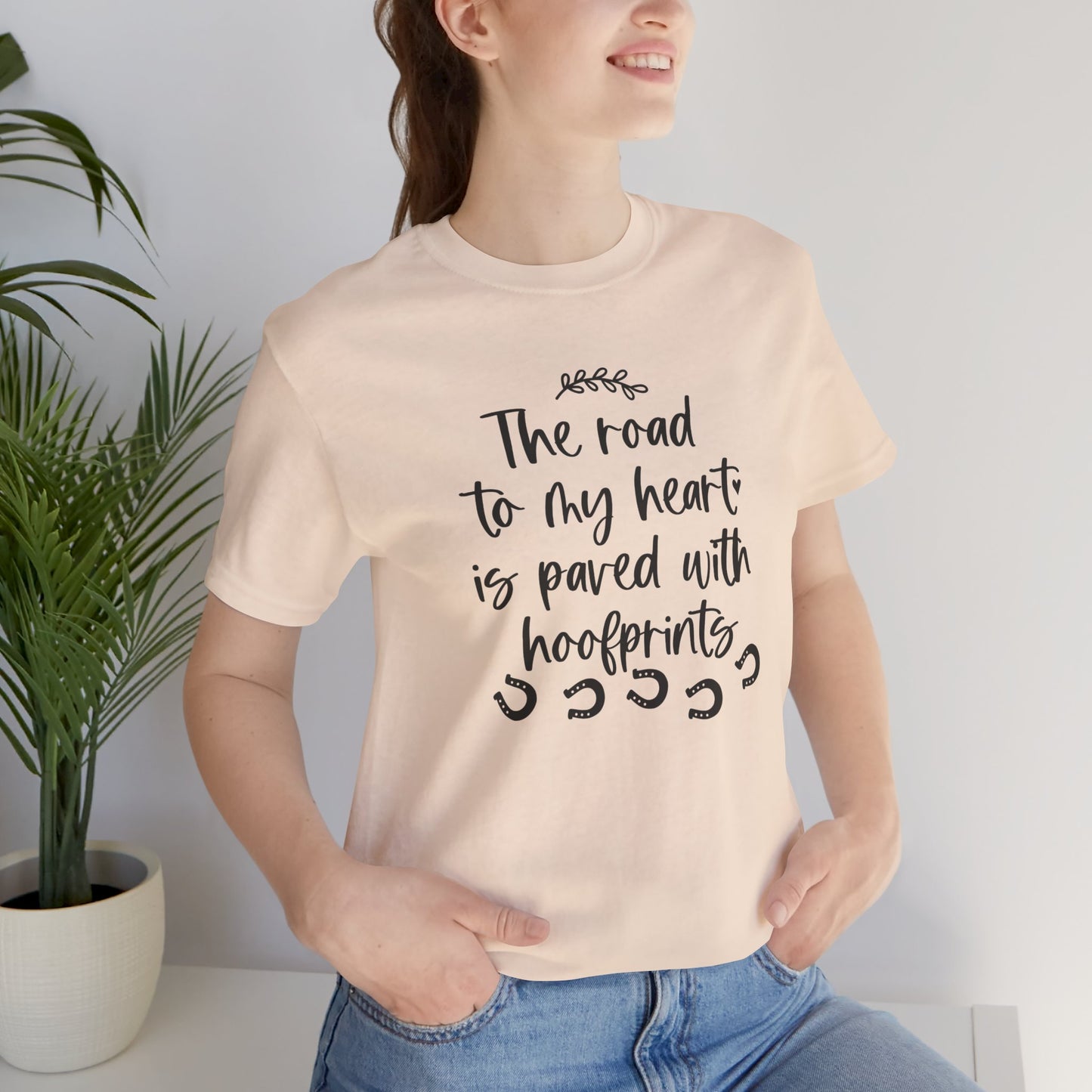 Heartfelt Hoofprints Tee - Jersey Shirt, Gift for Animal Lovers, Cute Farm Apparel, Hoof Prints Graphic Tee, Country Style T-Shirt