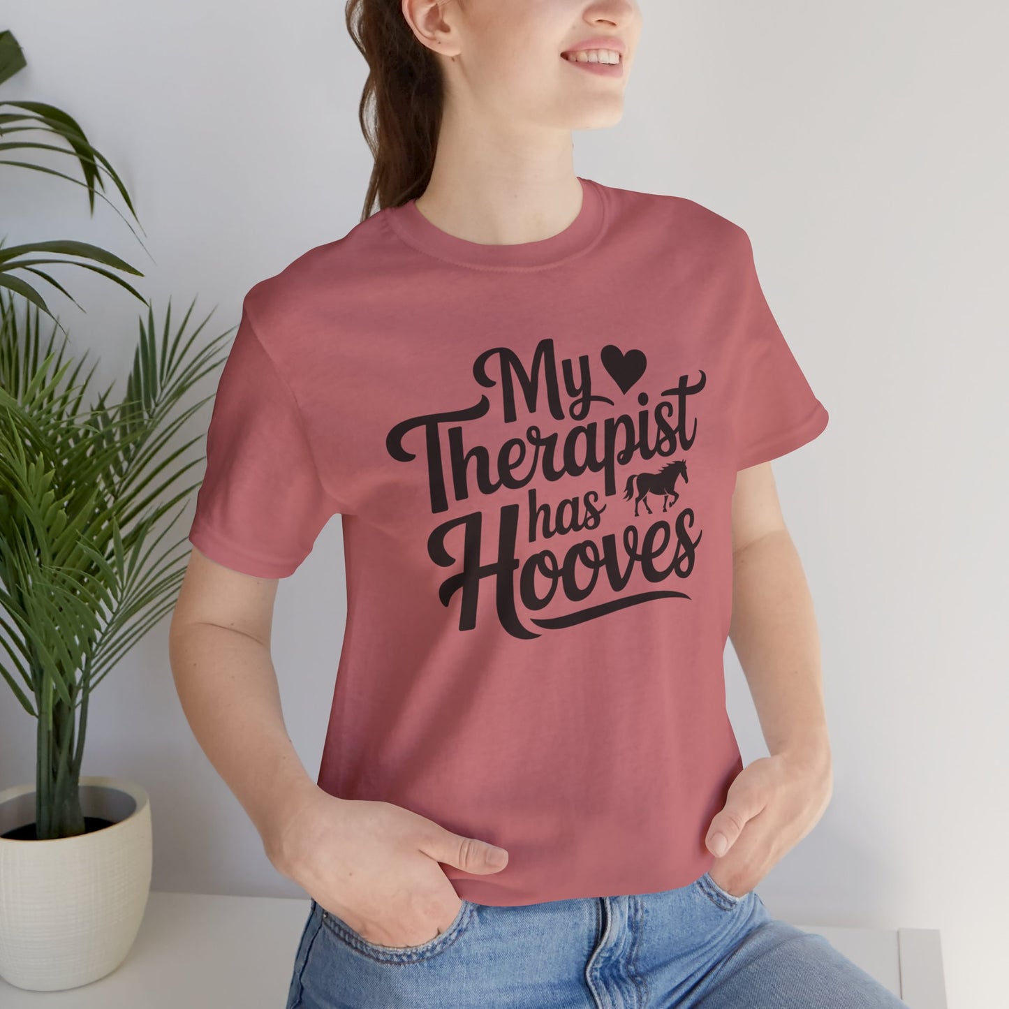 Horse Lover's Therapist Tee, Funny Equine Tee, Gift for Horse Owners, Equestrian Humor Shirt, Animal Lover's Apparel