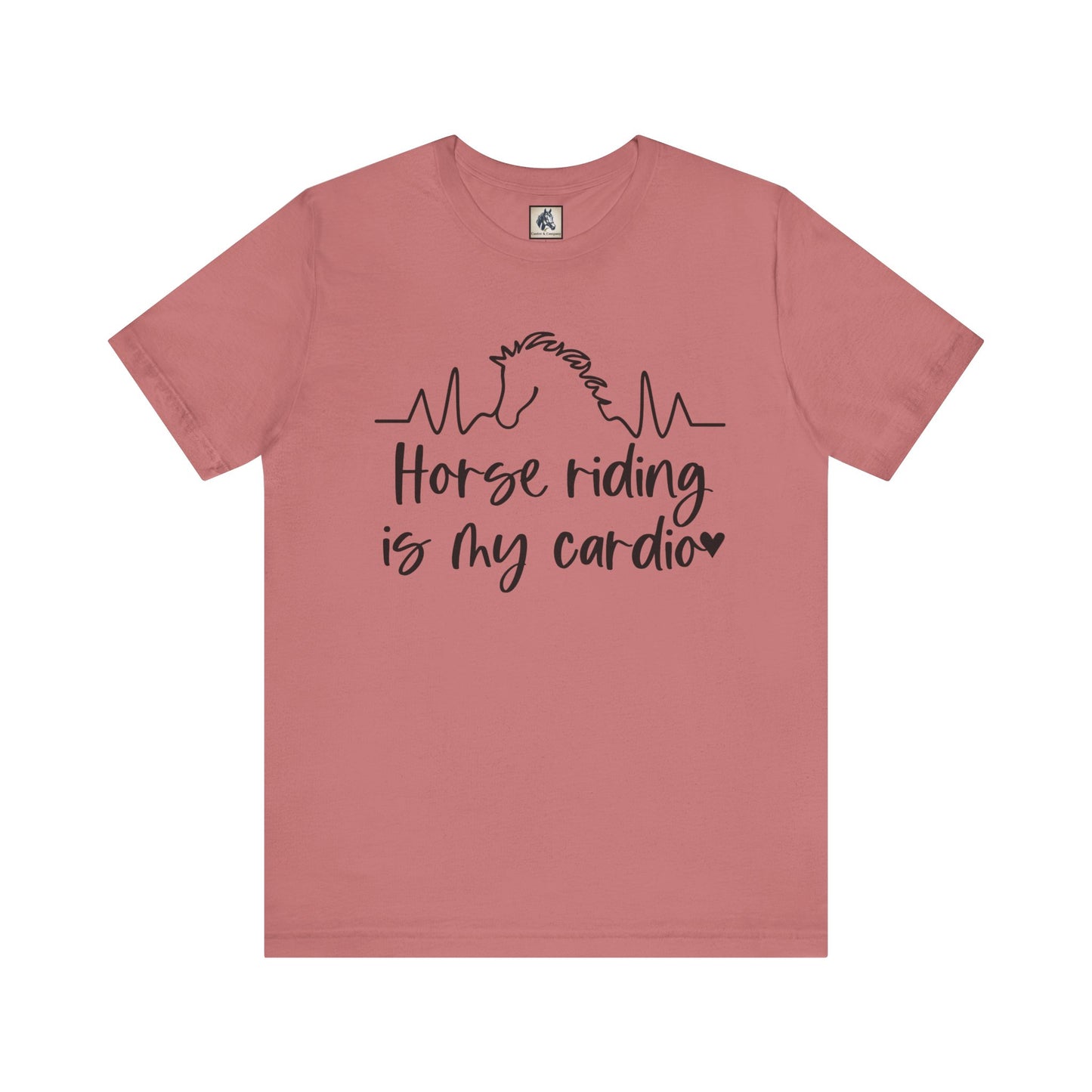 Horse Riding Is My Cardio Unisex Tee, Perfect Gift for Equestrians, Horse Lover T-Shirt, Funny Horse Riding Apparel, Casual Cowgirl Shirt