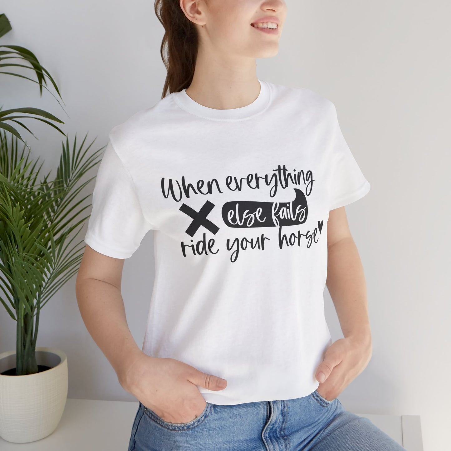 Horse Lover's Inspirational Tee - Perfect for Equestrians, Casual Wear, Gifts for Riders, Motivational T-Shirt, Horseback Riding Apparel