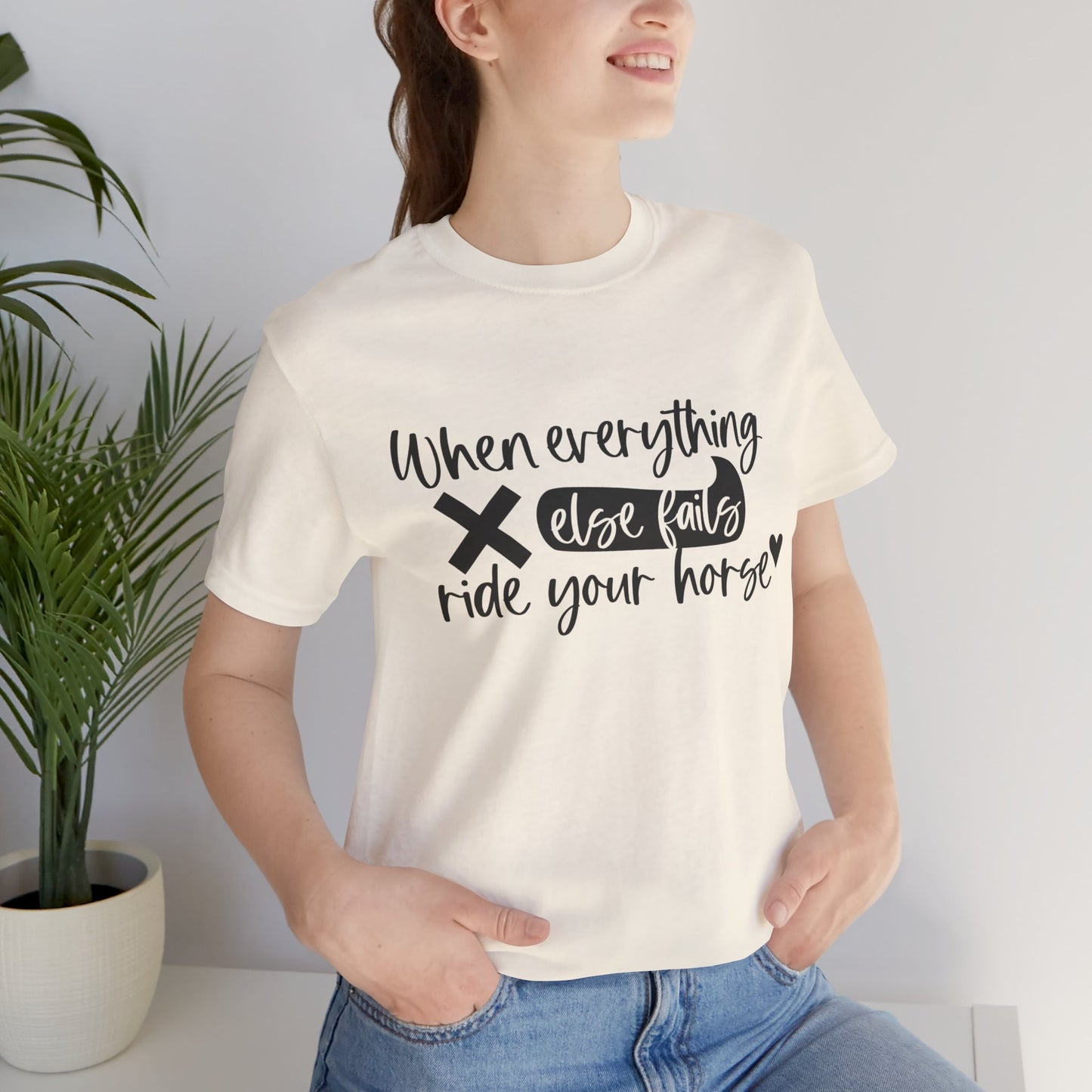 Horse Lover's Inspirational Tee - Perfect for Equestrians, Casual Wear, Gifts for Riders, Motivational T-Shirt, Horseback Riding Apparel
