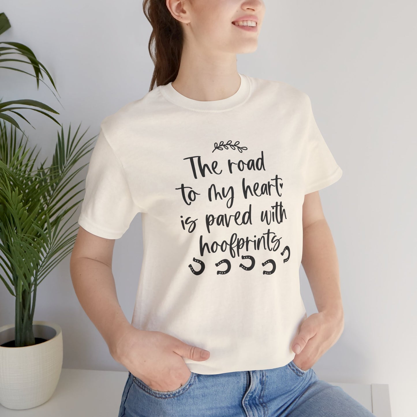 Heartfelt Hoofprints Tee - Jersey Shirt, Gift for Animal Lovers, Cute Farm Apparel, Hoof Prints Graphic Tee, Country Style T-Shirt
