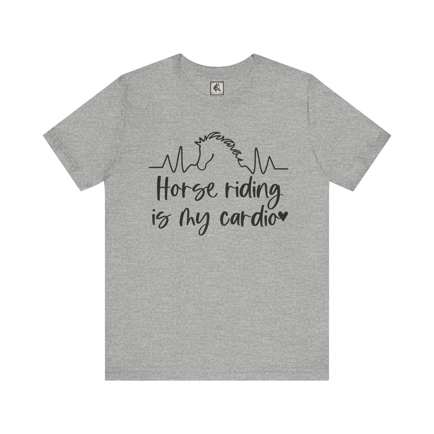 Horse Riding Is My Cardio Unisex Tee, Perfect Gift for Equestrians, Horse Lover T-Shirt, Funny Horse Riding Apparel, Casual Cowgirl Shirt