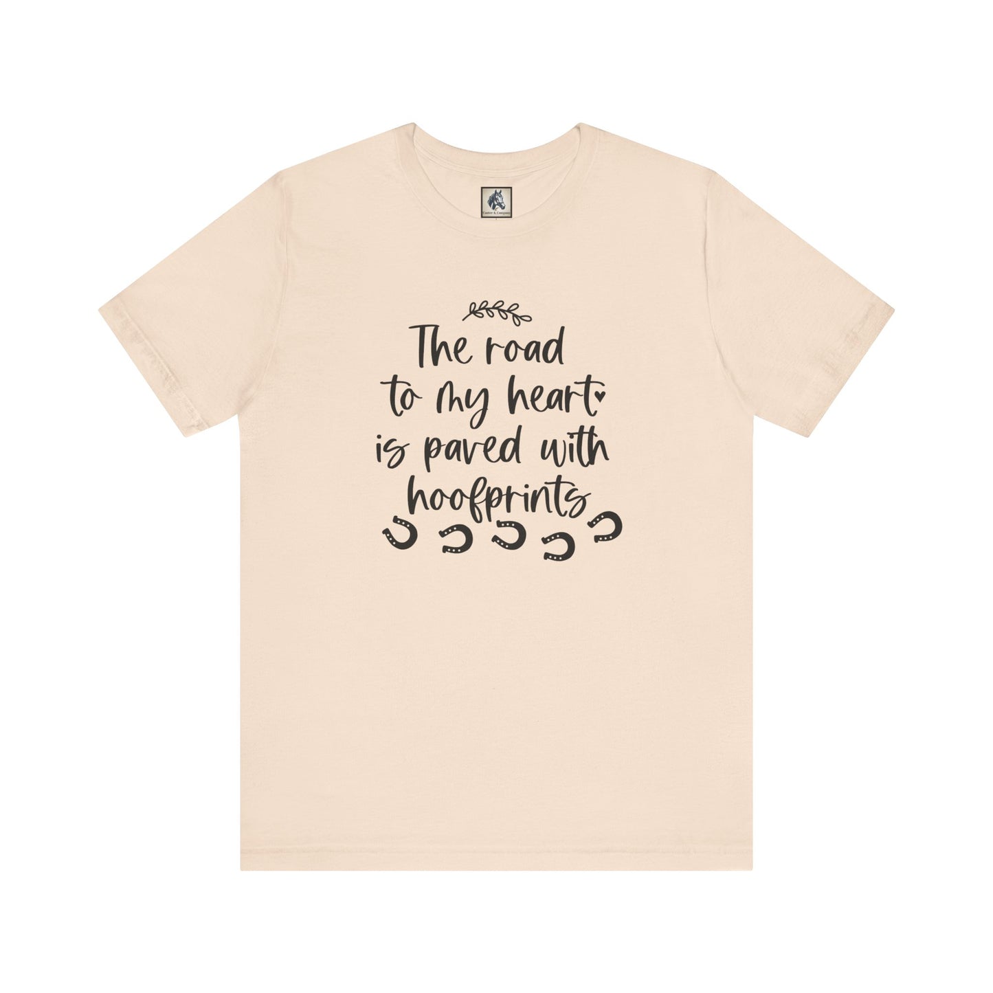Heartfelt Hoofprints Tee - Jersey Shirt, Gift for Animal Lovers, Cute Farm Apparel, Hoof Prints Graphic Tee, Country Style T-Shirt