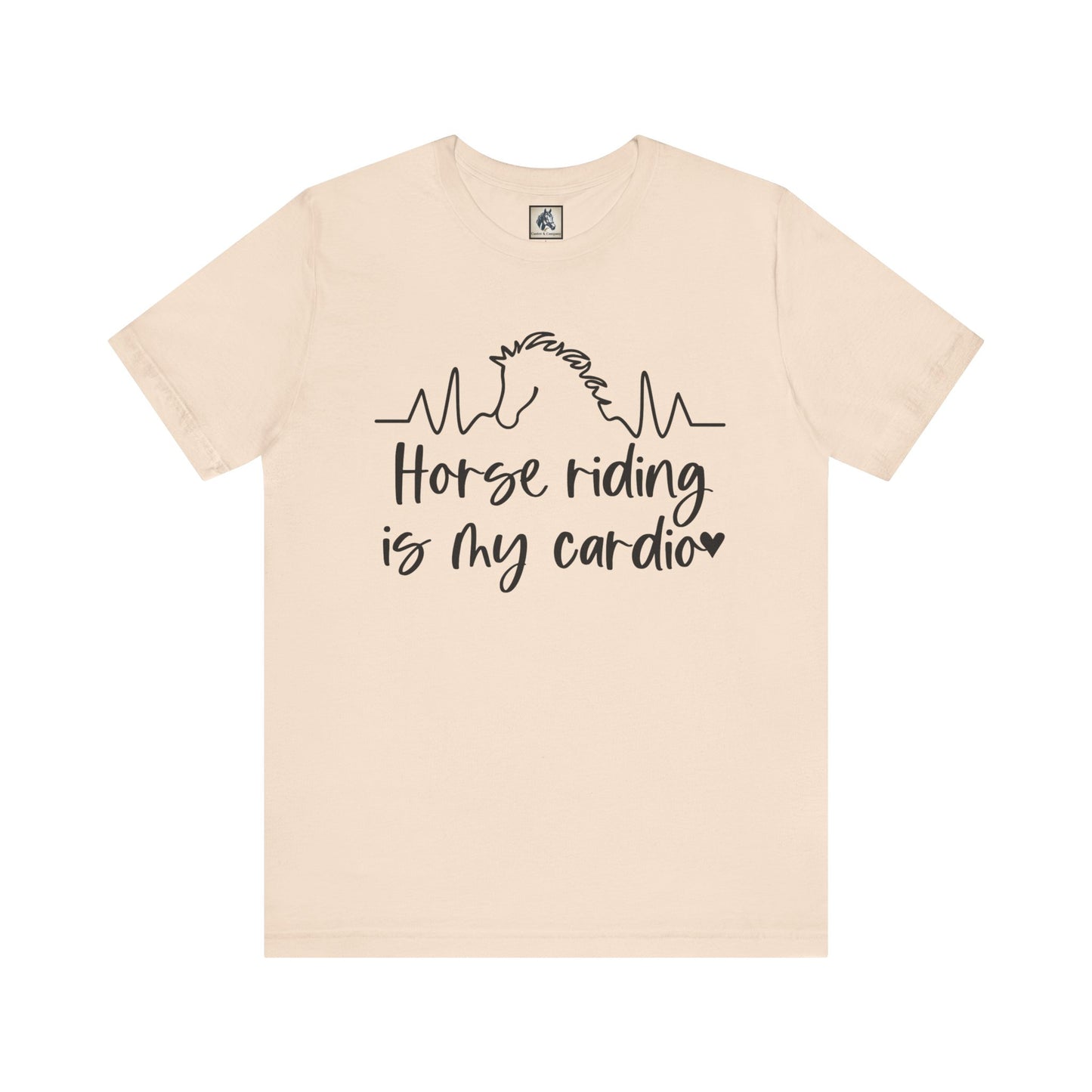 Horse Riding Is My Cardio Unisex Tee, Perfect Gift for Equestrians, Horse Lover T-Shirt, Funny Horse Riding Apparel, Casual Cowgirl Shirt