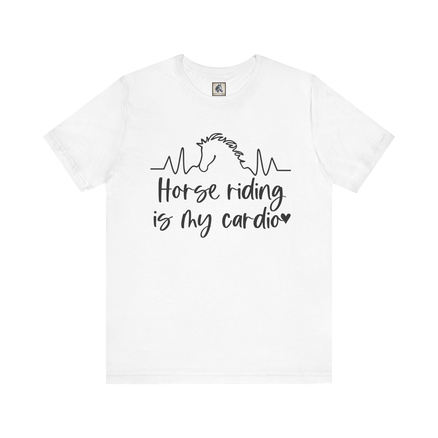 Horse Riding Is My Cardio Unisex Tee, Perfect Gift for Equestrians, Horse Lover T-Shirt, Funny Horse Riding Apparel, Casual Cowgirl Shirt