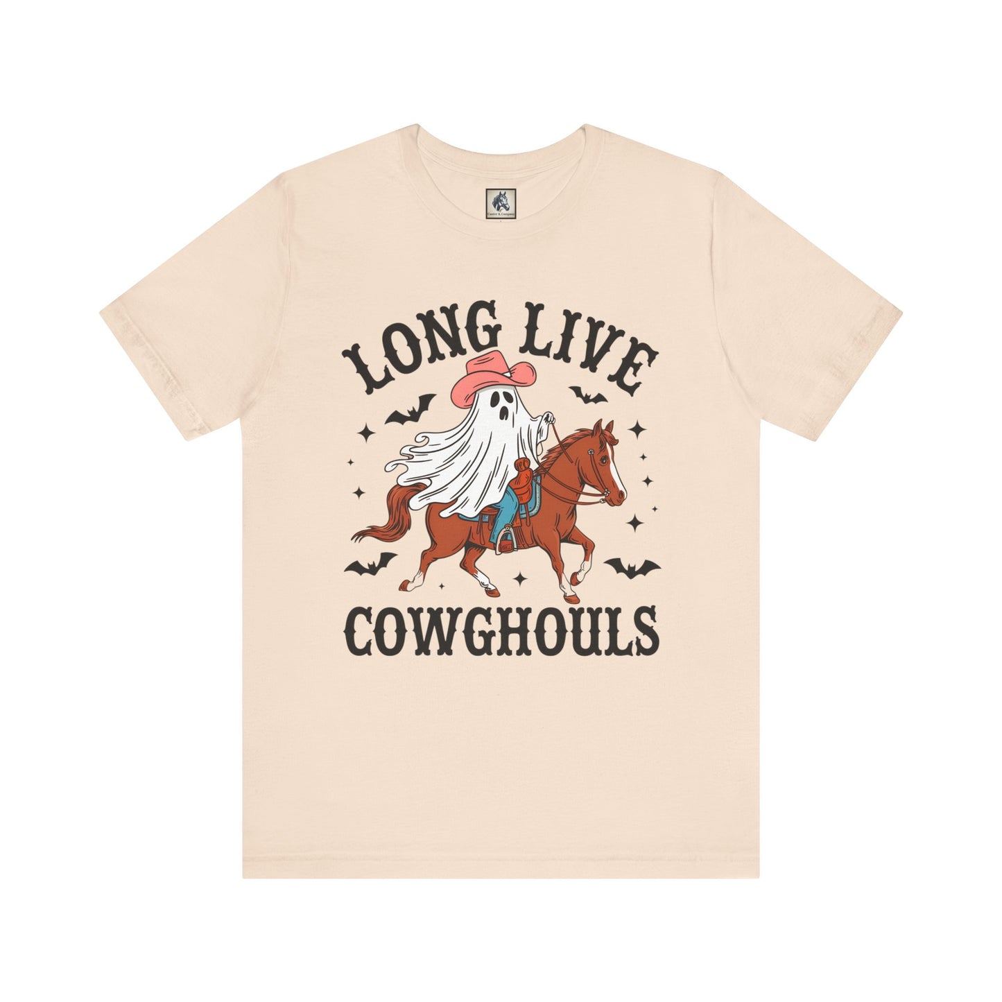 Ghost Cowboy Tee, Spooky Shirt, Halloween Apparel, Unisex Halloween Shirt, Funny Graphic Tee, Long Live Cowghouls