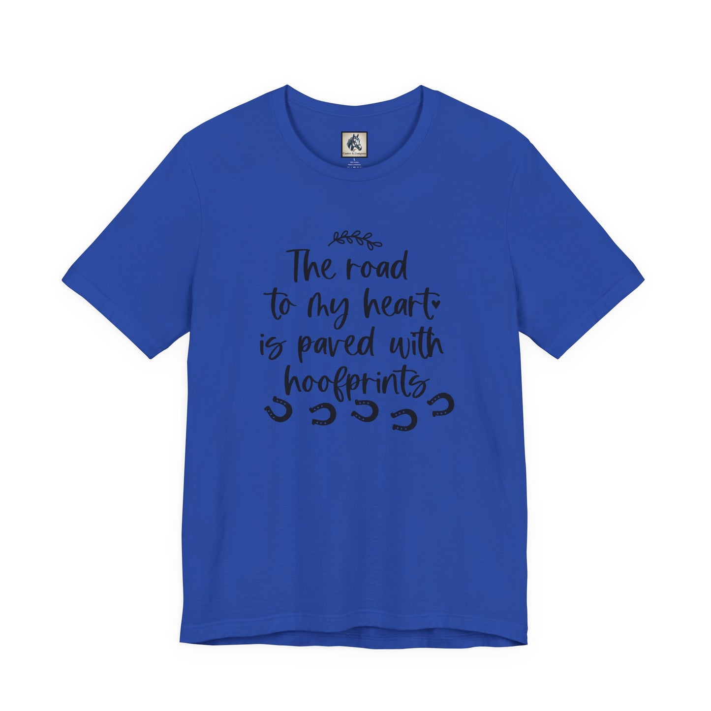 Heartfelt Hoofprints Tee - Jersey Shirt, Gift for Animal Lovers, Cute Farm Apparel, Hoof Prints Graphic Tee, Country Style T-Shirt
