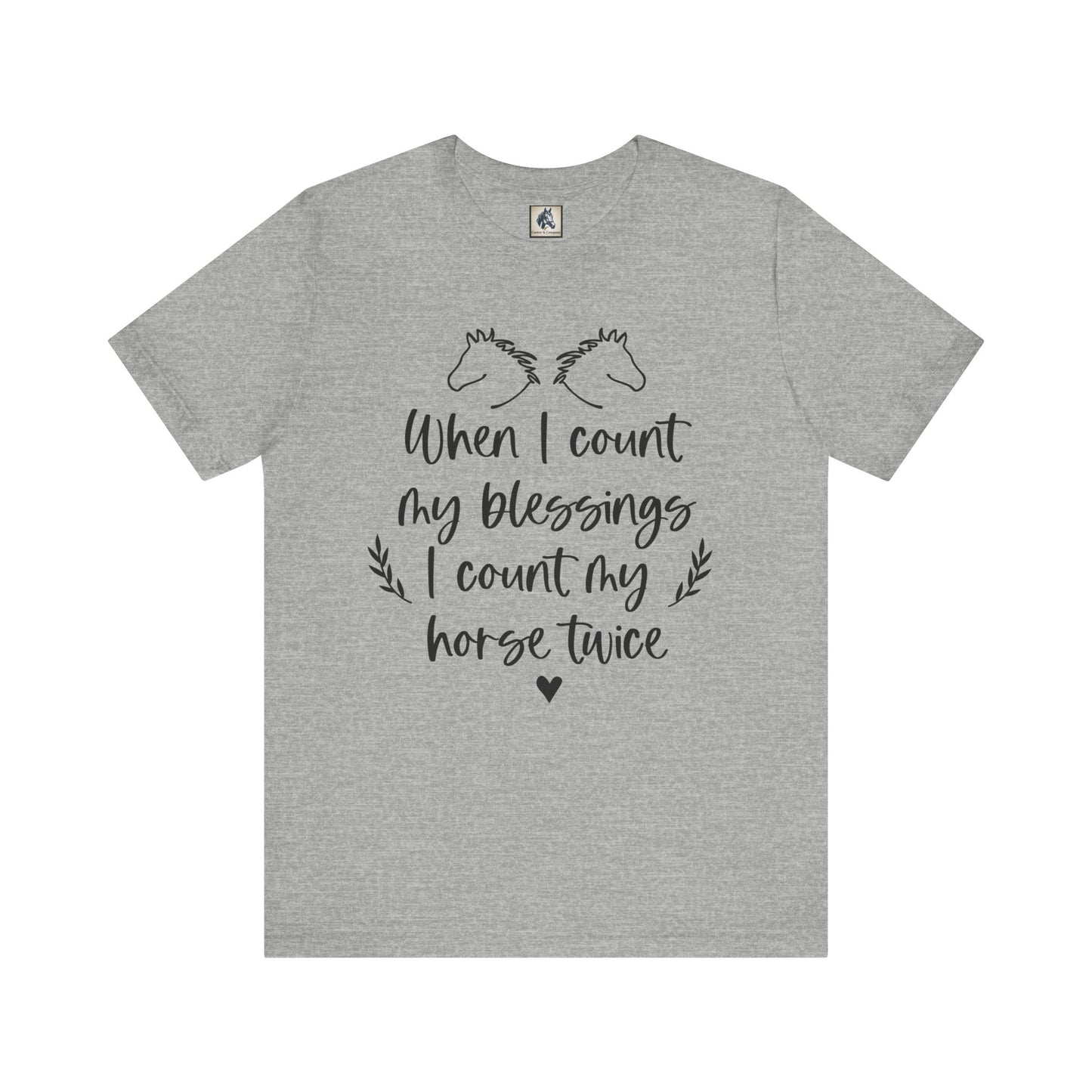 Horse Blessings Unisex Tee, Perfect Gift for Horse Lovers, Casual Wear, Birthday Gift, Animal Enthusiast Apparel