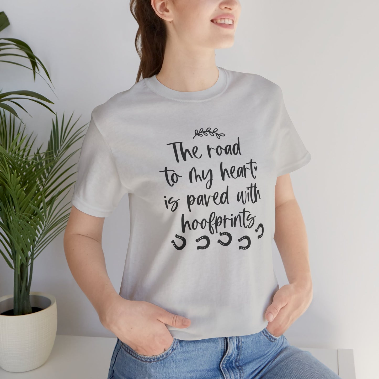 Heartfelt Hoofprints Tee - Jersey Shirt, Gift for Animal Lovers, Cute Farm Apparel, Hoof Prints Graphic Tee, Country Style T-Shirt