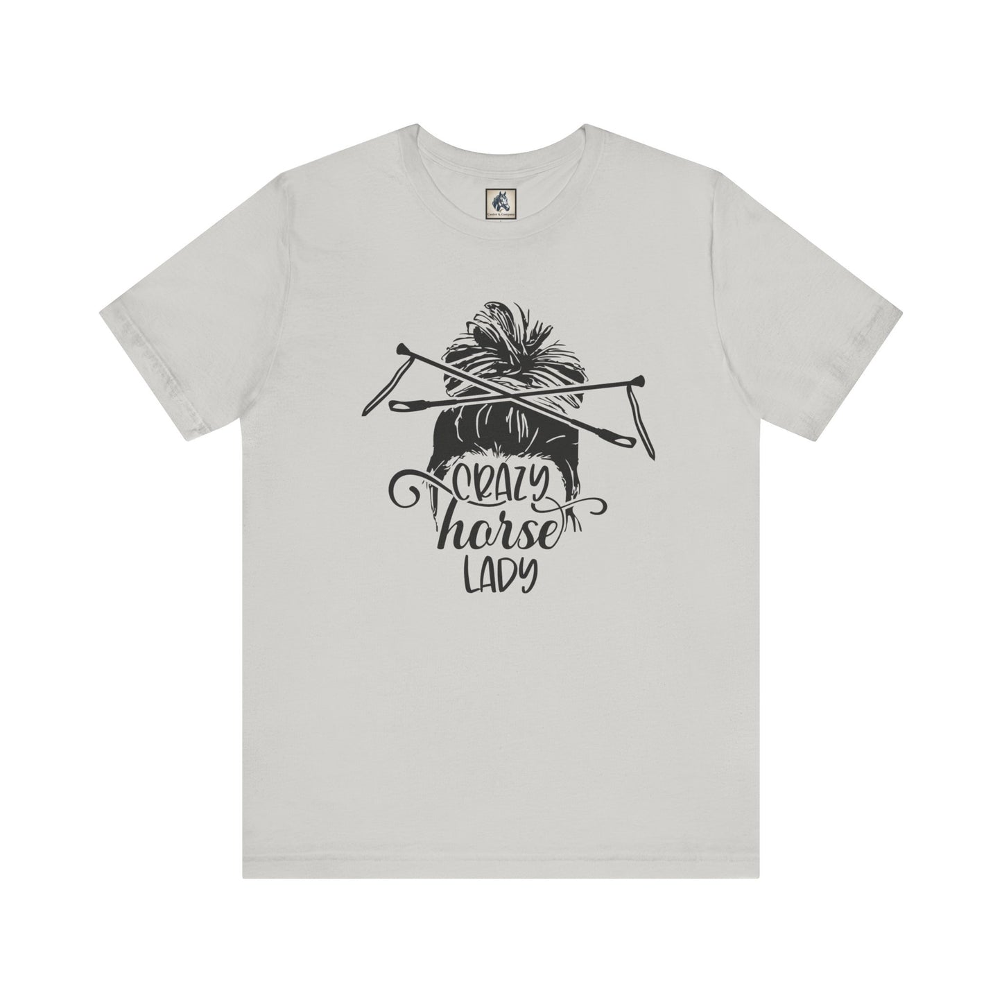 Crazy Horse Lady Unisex Tee, Perfect for Horse Lovers, Gifts for Equestrians, Funny Animal Shirt, Birthday Gift for Her