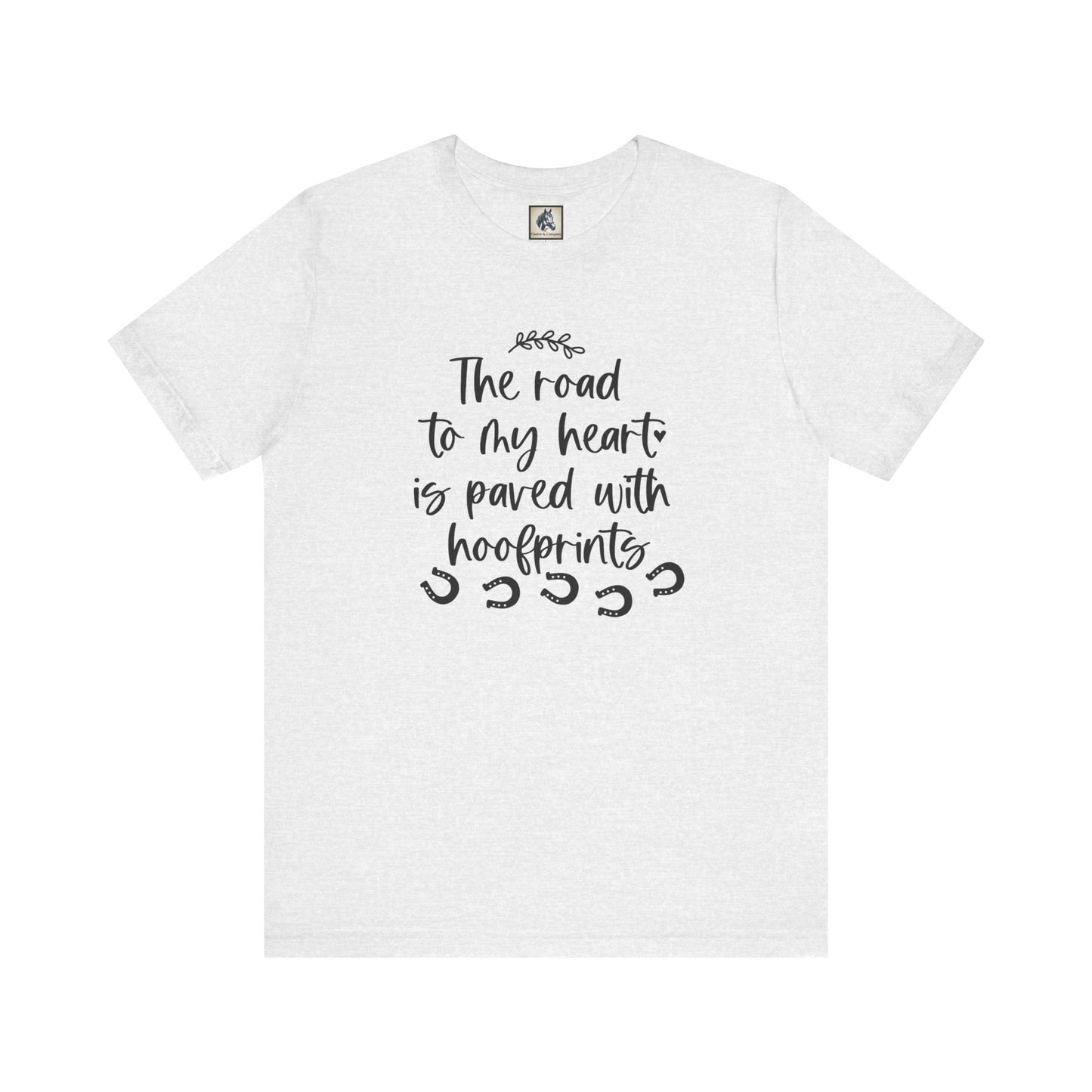 Heartfelt Hoofprints Tee - Jersey Shirt, Gift for Animal Lovers, Cute Farm Apparel, Hoof Prints Graphic Tee, Country Style T-Shirt