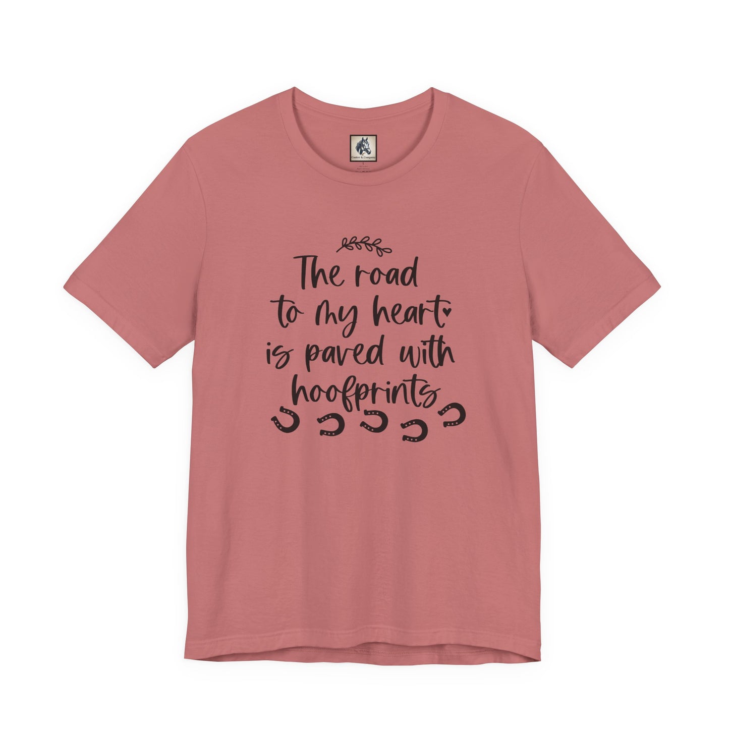 Heartfelt Hoofprints Tee - Jersey Shirt, Gift for Animal Lovers, Cute Farm Apparel, Hoof Prints Graphic Tee, Country Style T-Shirt