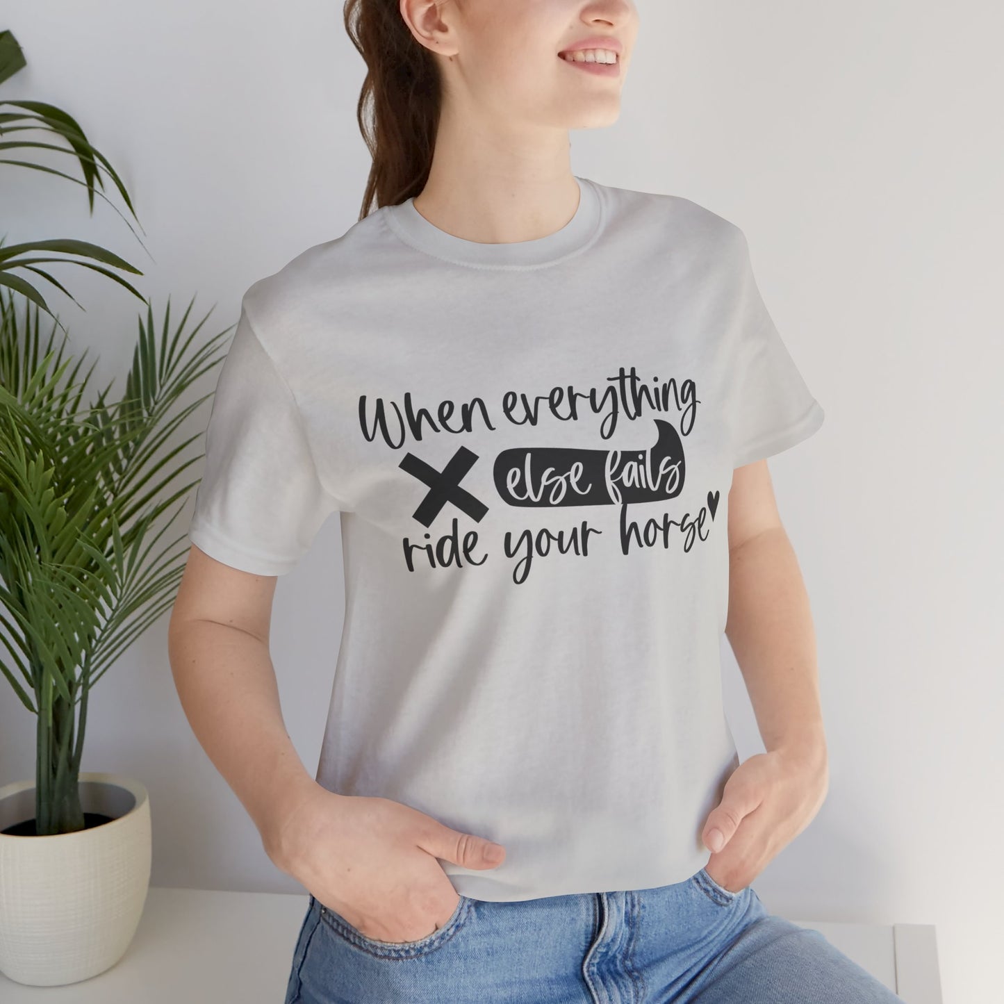 Horse Lover's Inspirational Tee - Perfect for Equestrians, Casual Wear, Gifts for Riders, Motivational T-Shirt, Horseback Riding Apparel