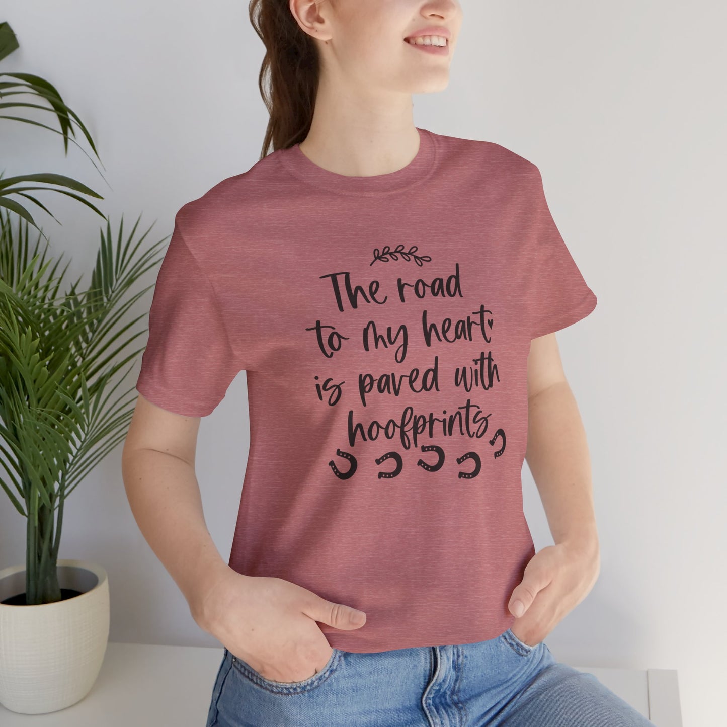 Heartfelt Hoofprints Tee - Jersey Shirt, Gift for Animal Lovers, Cute Farm Apparel, Hoof Prints Graphic Tee, Country Style T-Shirt