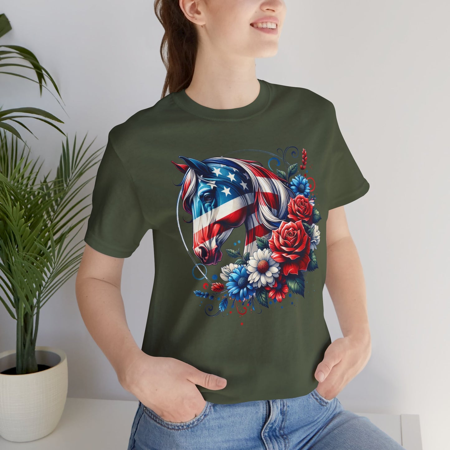 Horse Graphic Unisex Jersey Short Sleeve Tee