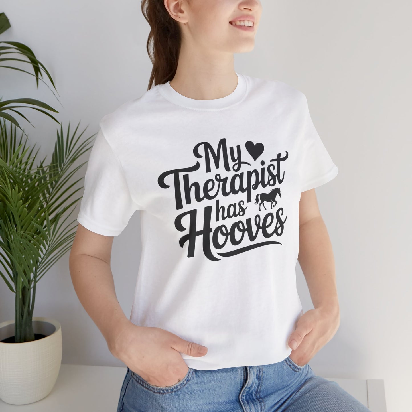 Horse Lover's Therapist Tee, Funny Equine Tee, Gift for Horse Owners, Equestrian Humor Shirt, Animal Lover's Apparel