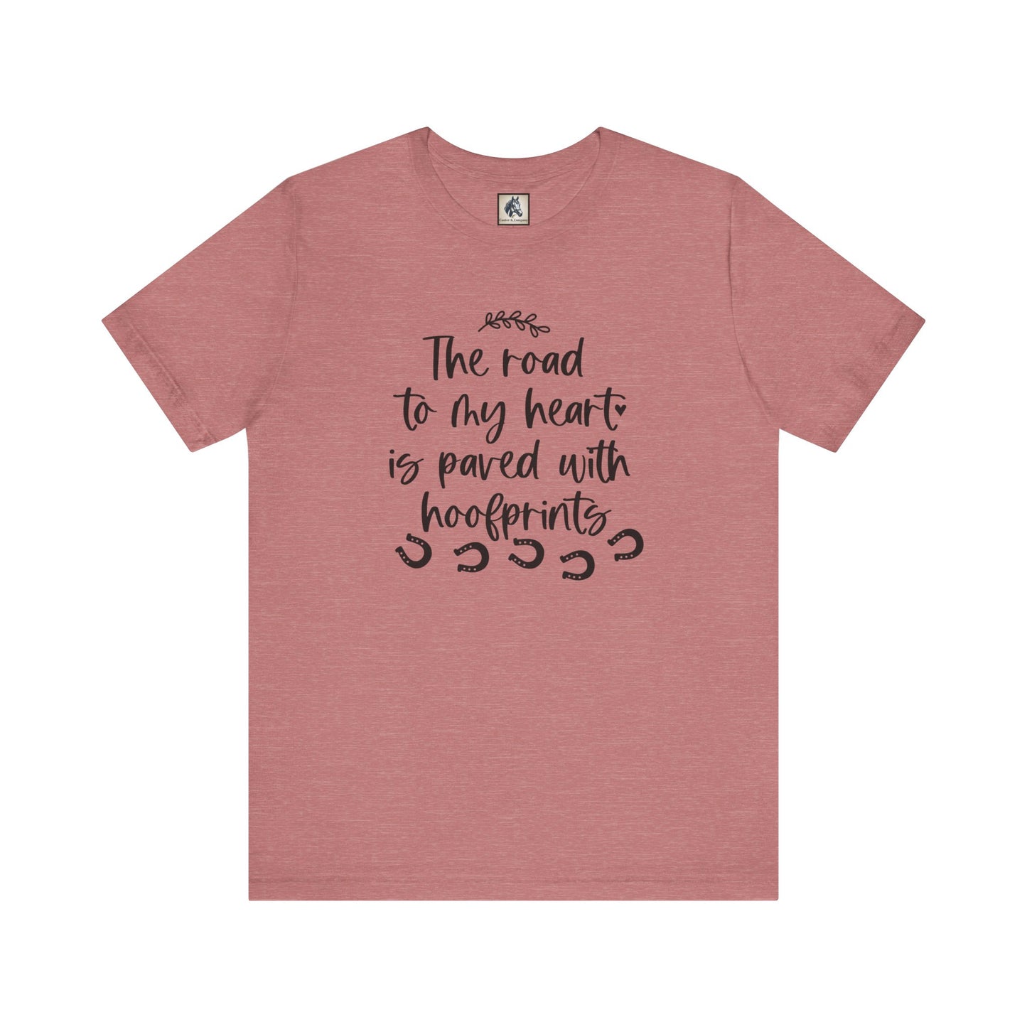 Heartfelt Hoofprints Tee - Jersey Shirt, Gift for Animal Lovers, Cute Farm Apparel, Hoof Prints Graphic Tee, Country Style T-Shirt