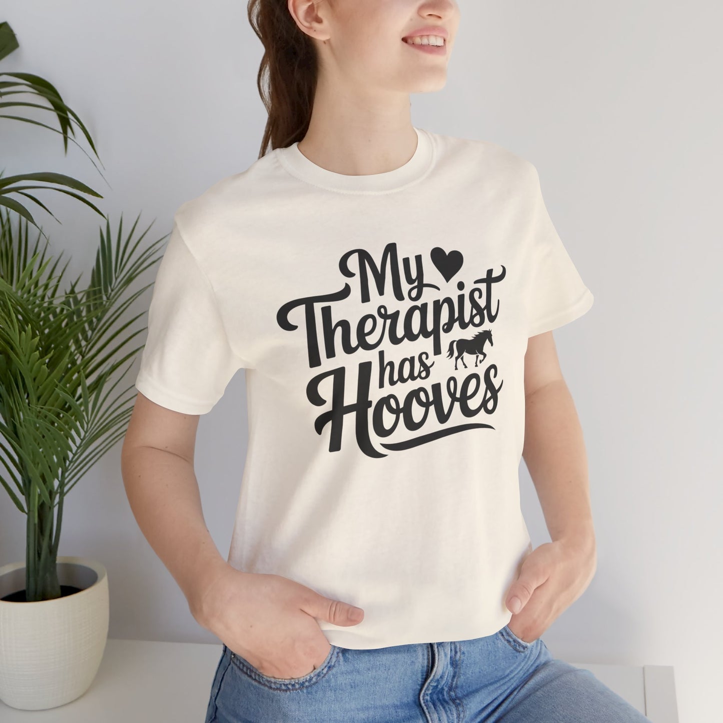 Horse Lover's Therapist Tee, Funny Equine Tee, Gift for Horse Owners, Equestrian Humor Shirt, Animal Lover's Apparel