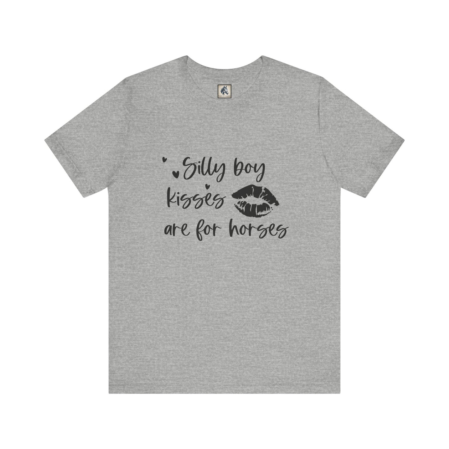 Silly Boy Kisses Tee, Unisex Jersey T-Shirt, Funny Horse Lover Gift, Equine Humor Shirt, Country Style Tee, Unique Animal Lover Apparel