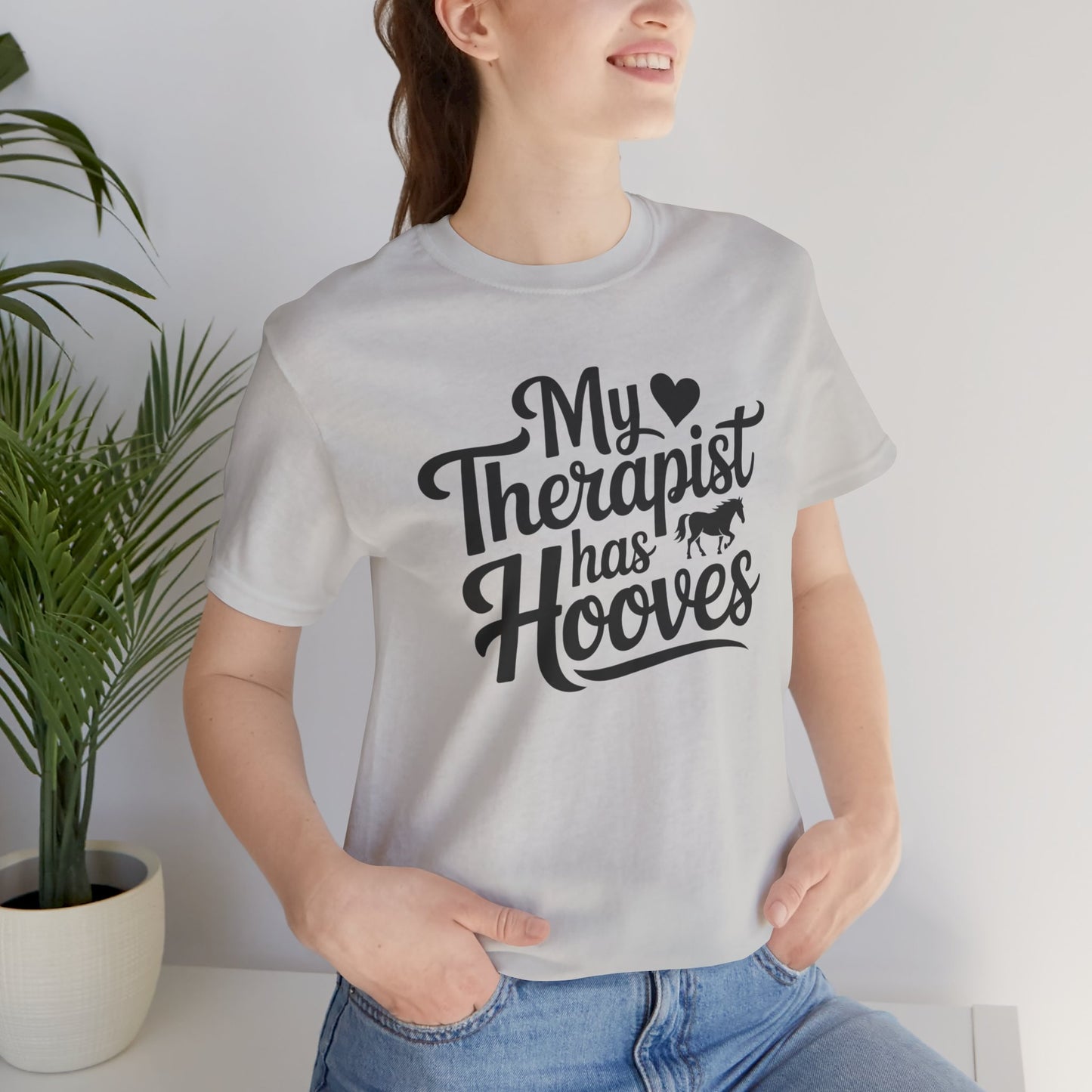 Horse Lover's Therapist Tee, Funny Equine Tee, Gift for Horse Owners, Equestrian Humor Shirt, Animal Lover's Apparel