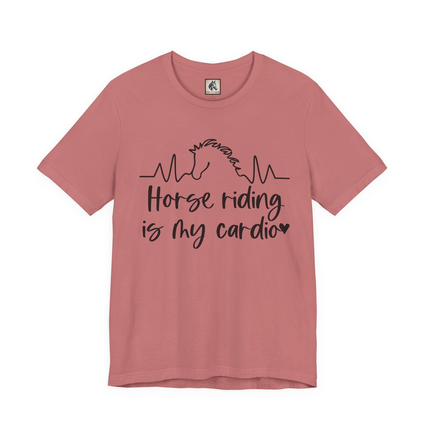 Horse Riding Is My Cardio Unisex Tee, Perfect Gift for Equestrians, Horse Lover T-Shirt, Funny Horse Riding Apparel, Casual Cowgirl Shirt