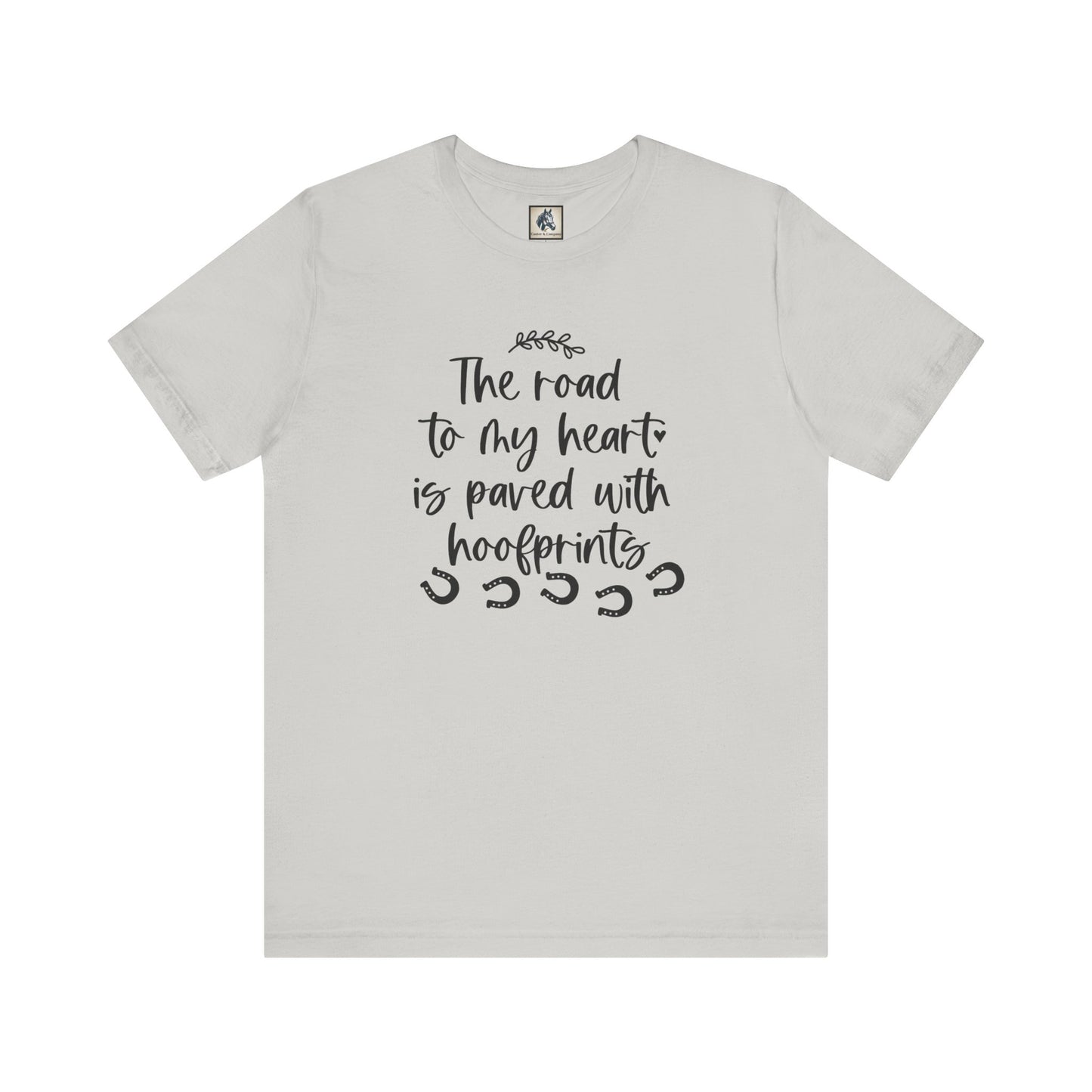 Heartfelt Hoofprints Tee - Jersey Shirt, Gift for Animal Lovers, Cute Farm Apparel, Hoof Prints Graphic Tee, Country Style T-Shirt