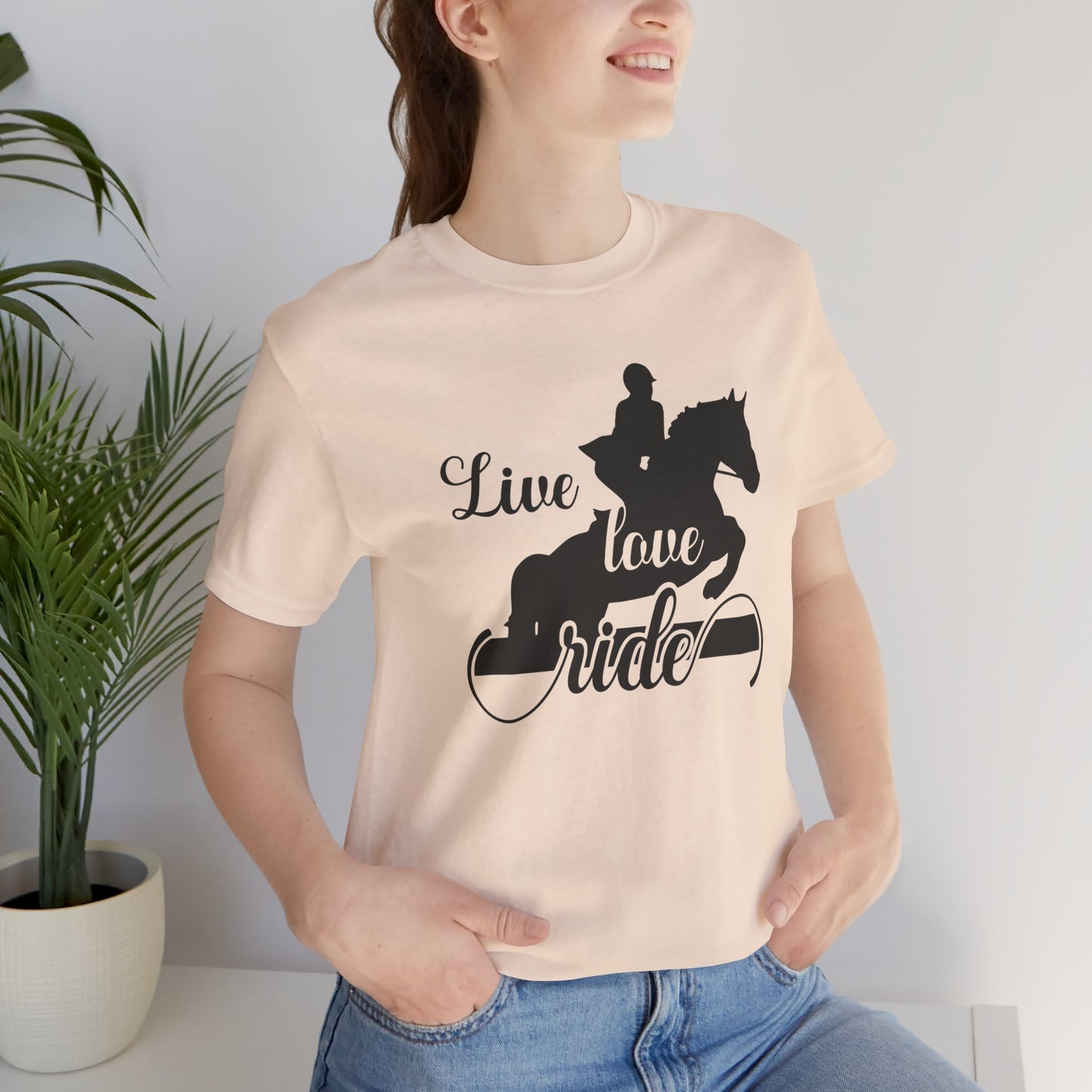 Equestrian Lifestyle Tee - Live Love Ride T-Shirt, Horse Riding Gift, Unisex Shirt for Equestrians, Animal Lover Apparel, Horseback [...]