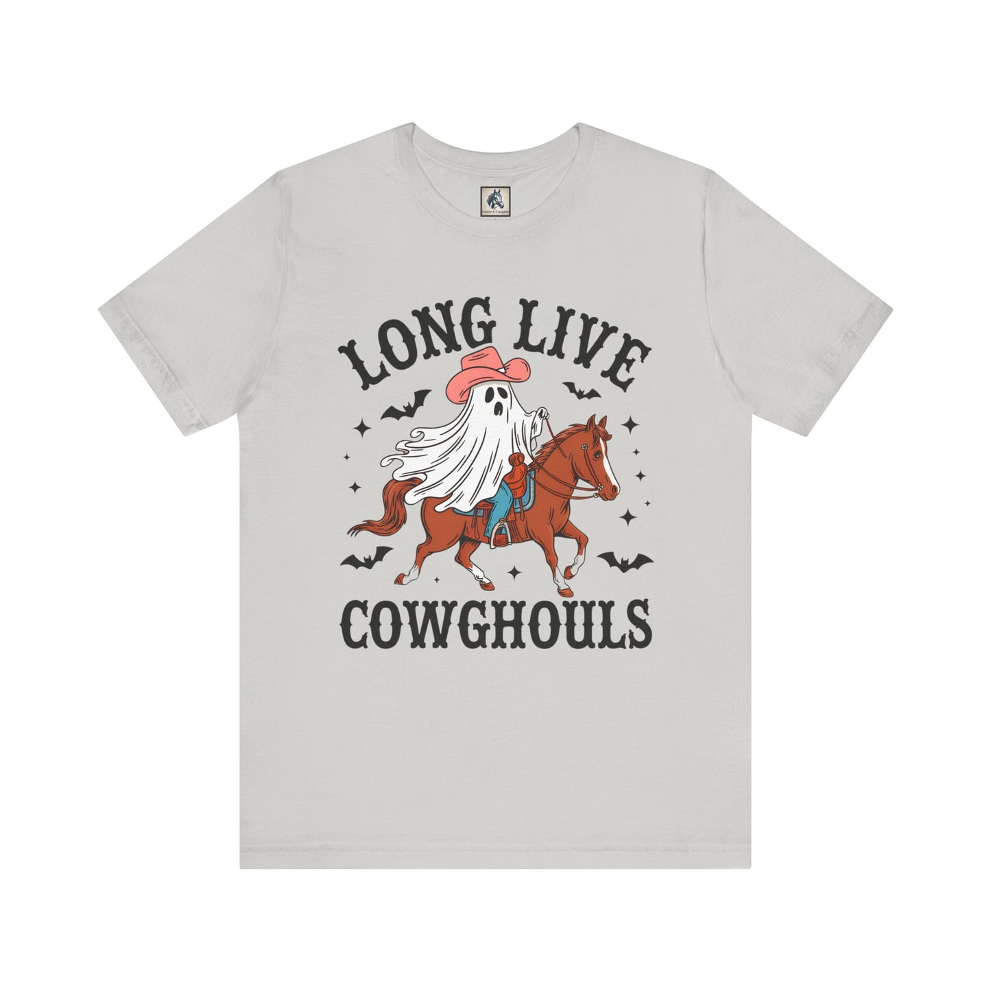 Ghost Cowboy Tee, Spooky Shirt, Halloween Apparel, Unisex Halloween Shirt, Funny Graphic Tee, Long Live Cowghouls