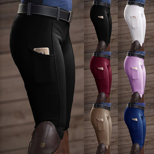 Equestrian Pants Stretch Hip-lifting Ladies Casual Pants