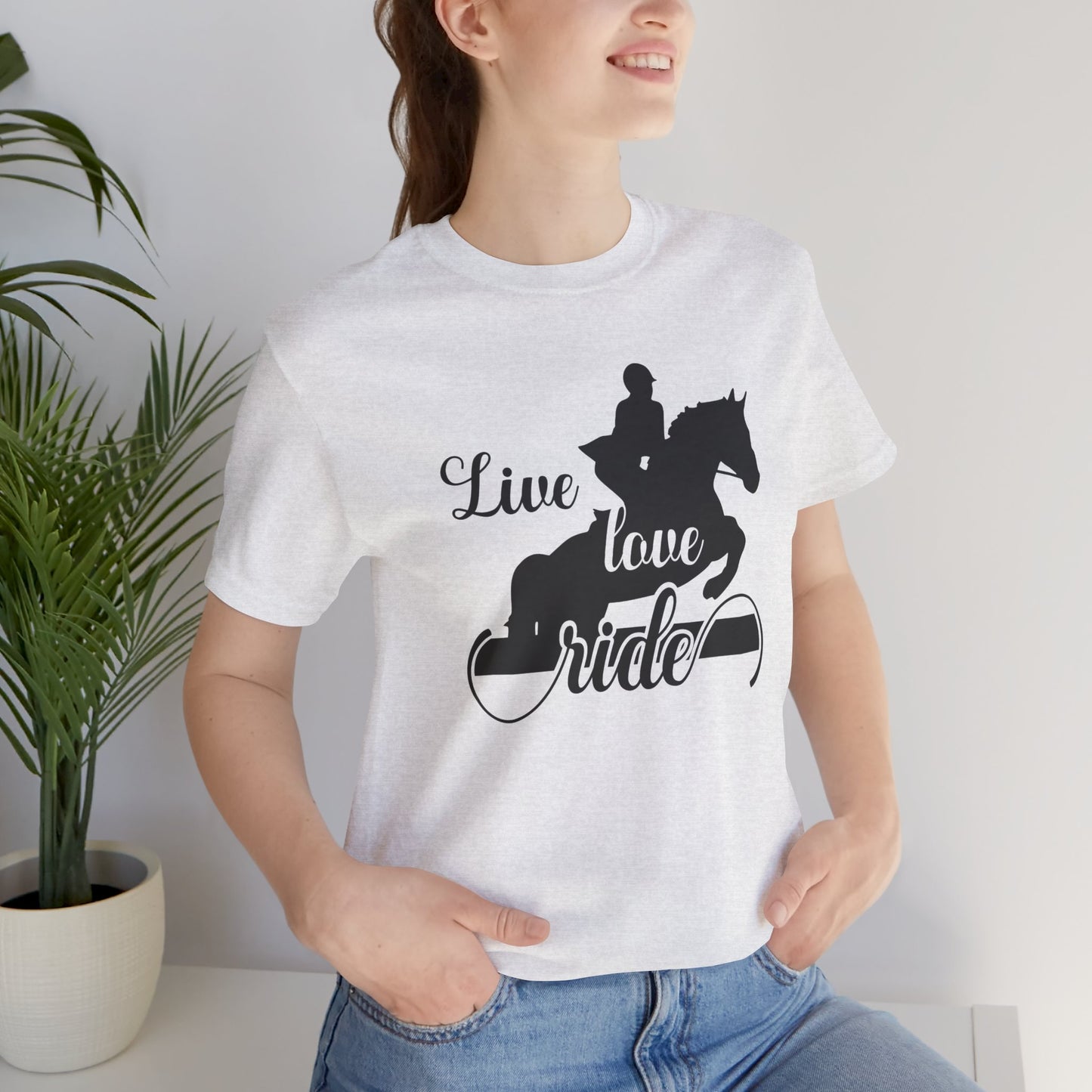 Equestrian Lifestyle Tee - Live Love Ride T-Shirt, Horse Riding Gift, Unisex Shirt for Equestrians, Animal Lover Apparel, Horseback [...]