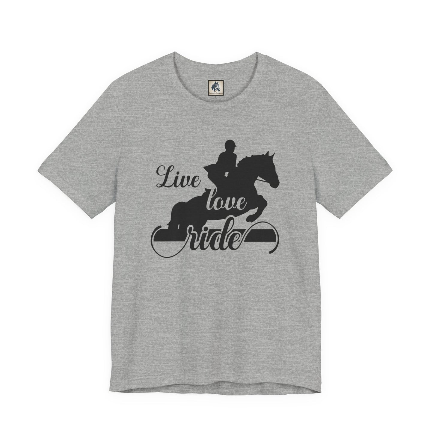 Equestrian Lifestyle Tee - Live Love Ride T-Shirt, Horse Riding Gift, Unisex Shirt for Equestrians, Animal Lover Apparel, Horseback [...]