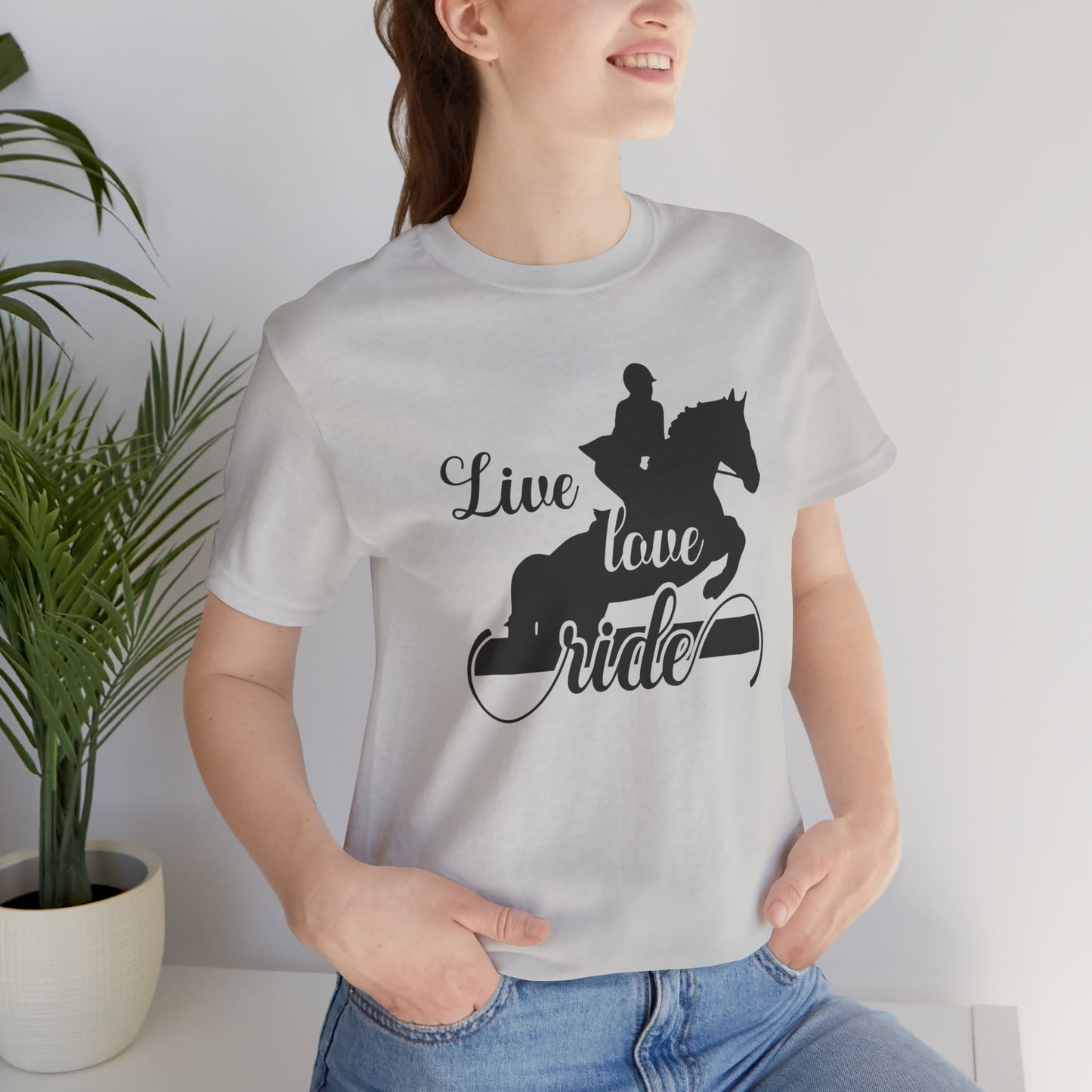 Equestrian Lifestyle Tee - Live Love Ride T-Shirt, Horse Riding Gift, Unisex Shirt for Equestrians, Animal Lover Apparel, Horseback [...]