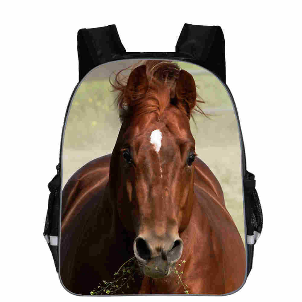 Horse Schoolbag Animal Head High School Junior High School Elementary School Toddler Cartoon Lightening Backpack