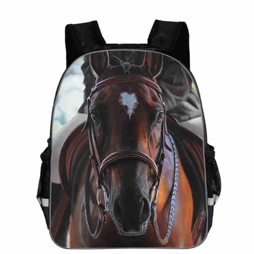 Horse Schoolbag Animal Head High School Junior High School Elementary School Toddler Cartoon Lightening Backpack