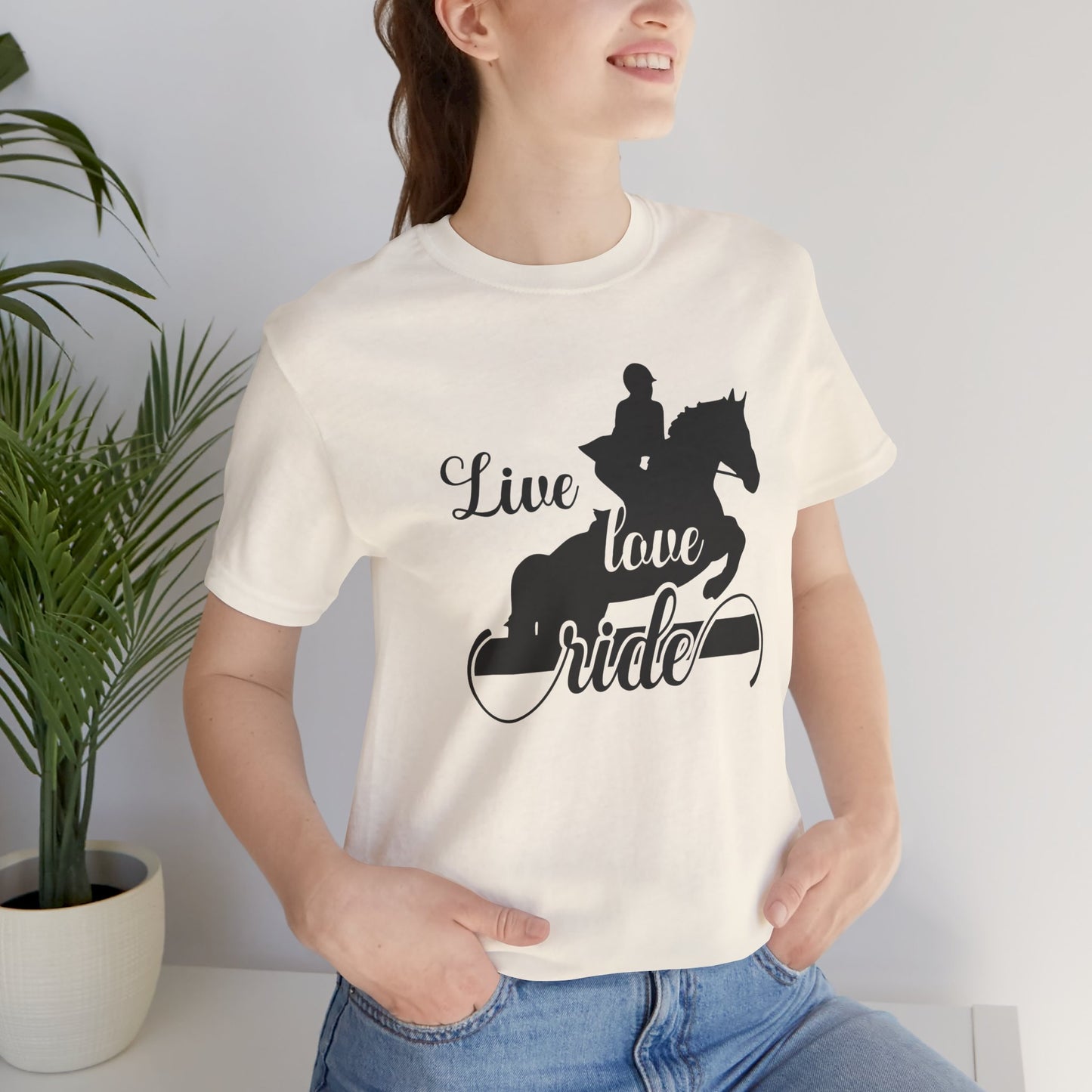 Equestrian Lifestyle Tee - Live Love Ride T-Shirt, Horse Riding Gift, Unisex Shirt for Equestrians, Animal Lover Apparel, Horseback [...]