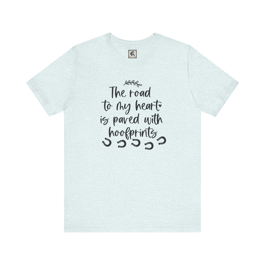 Heartfelt Hoofprints Tee -  Jersey Shirt, Gift for Animal Lovers, Cute Farm Apparel, Hoof Prints Graphic Tee, Country Style T-Shirt